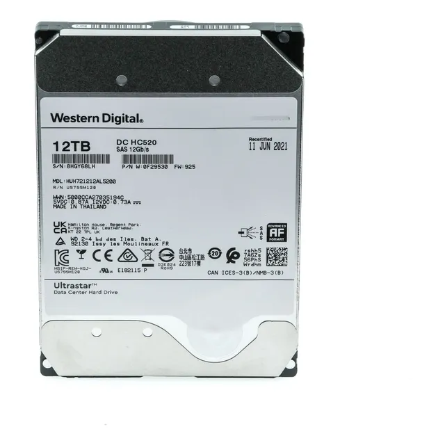 Western Digital Wd 3,5  12 Tb Ultrastar Dc Hc520 Sas 12 Gb/s