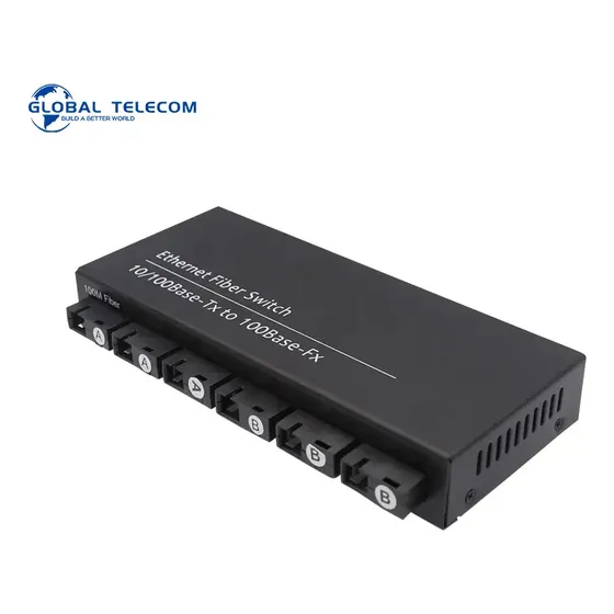 Switch Fibra Optica Monomodo 6 Puertos 10/100 Convertidor 