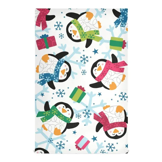 Qilmy Juego 1 Toalla Cocina Pingüino Navidad Paño Suave Para