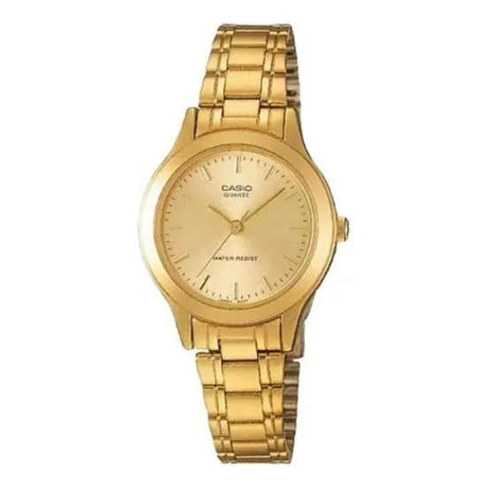 Reloj Casio Dama Metal Dorado Ltp-1128n-9ar Garantía