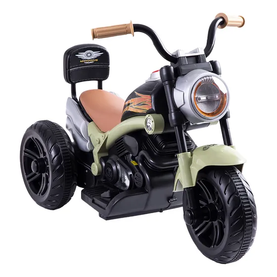 Moto Eléctrica Chopper Verde Bebesit