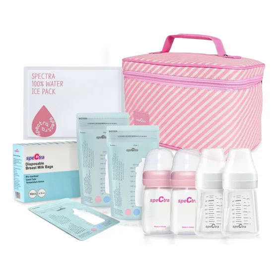 Hielera 4 Botellas 30 Bolsas Almacenar Leche Materna Spectra