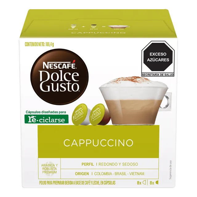 Cápsulas De Cafe Nescafé Dolce Gusto 16 Piezas Cappuccino
