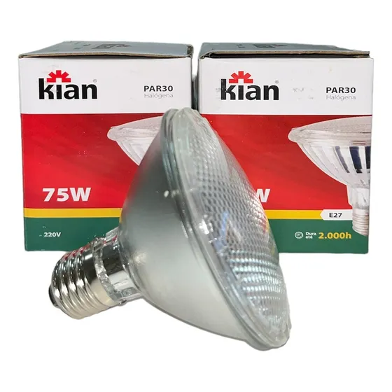 Lâmpada Halogena Par 30 220v 75w E27 - Kit C/20pçs
