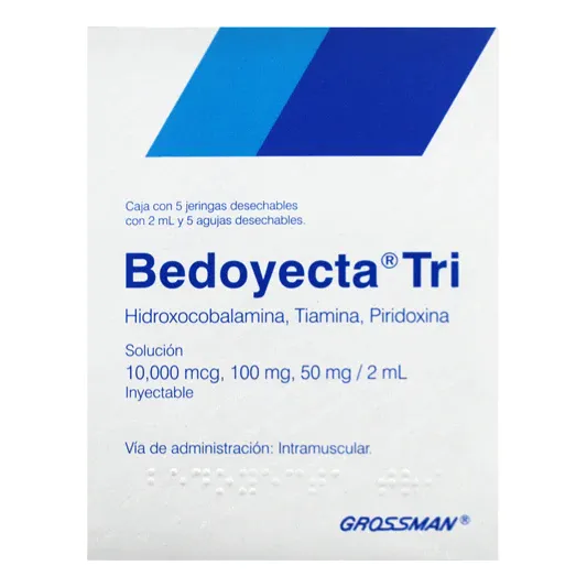 Bedoyecta Tri Sol. Inyectable 10,000 Mcg, 100 Mg, 50 Mg/2 Ml