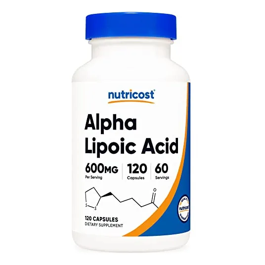 Suplemento Nutricost De Ácido Alfa Lipoico 600 Mg 120 Cápsul