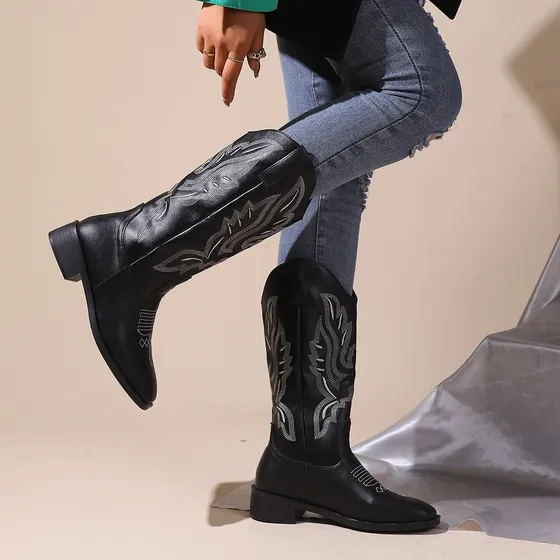 Botas Vaqueras Vaqueras Vaqueras Nuevas Del Mismo Estilo Par
