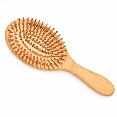 Escova de Cabelo de Madeira Anti frizz Durável Natural Zenlart