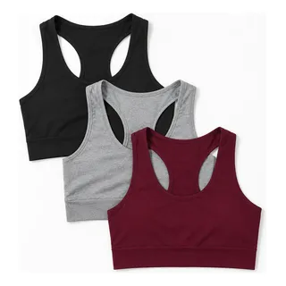 Miusa Kit 3 Top Academia Fitness Nadador Casual Roupas Femininas