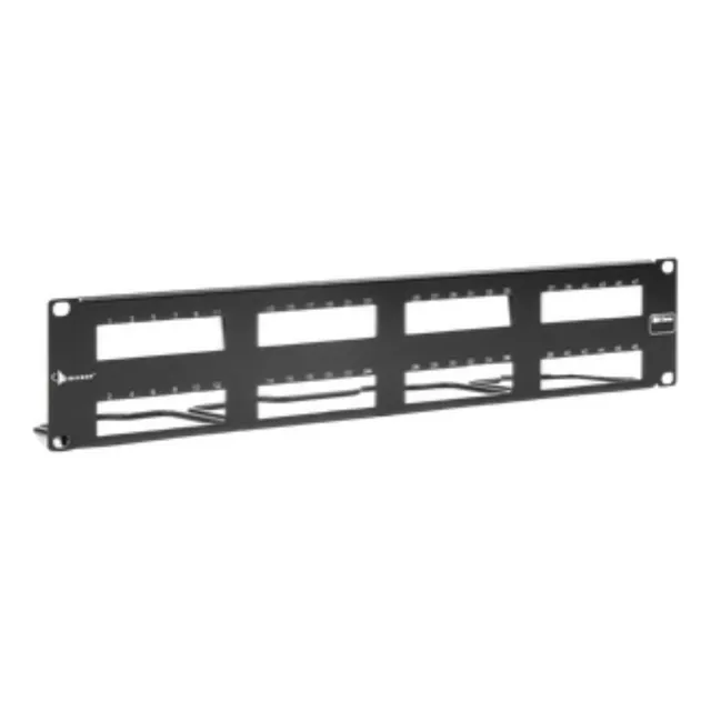 Patch Panel Max Vacio Id Vertical Utp 48 Ptos Plano 2u Negro