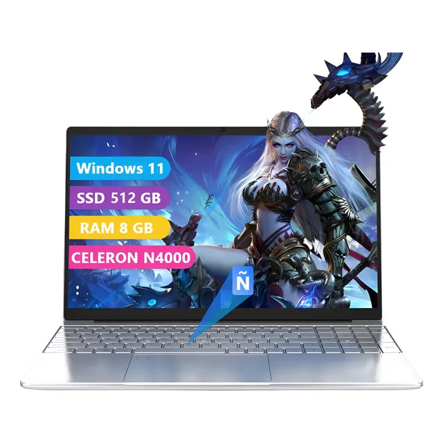 Laptop N4000 4 Núcleos 8gb Ram 512gb Ssd Panel De 15.6  Fhd