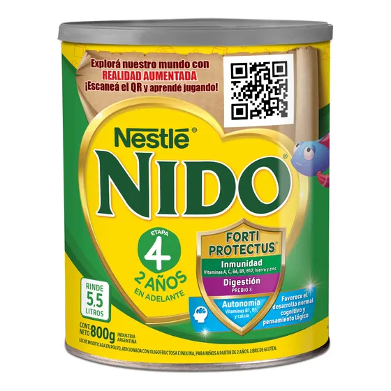 2un Nido 4 Pre-escolar Lata En Polvo X 800 Grs