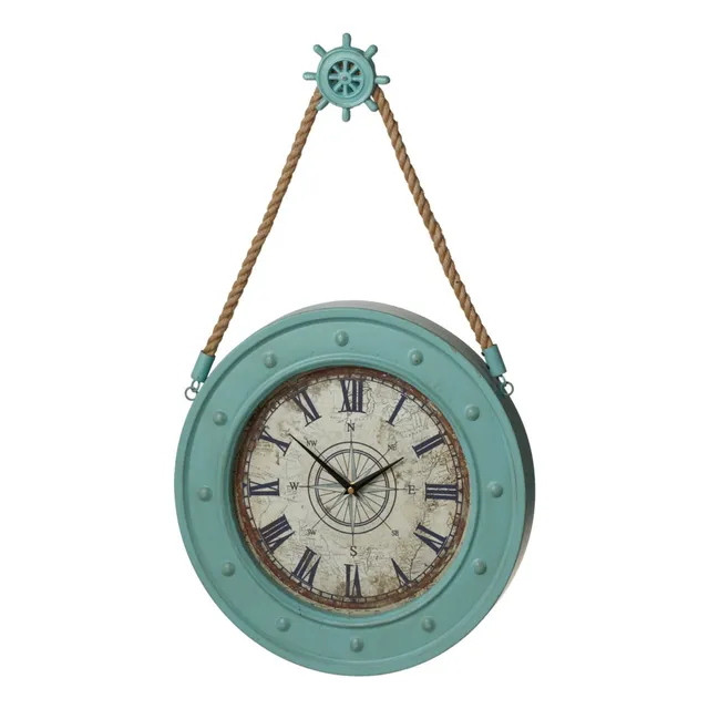 5  Nautical Reloj Pared Rueda Barco Colgadero