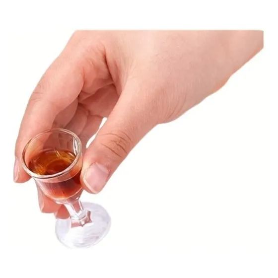 Mini Copa Vidrio Pequeña 10 Ml Set X 6 Color Trasparente
