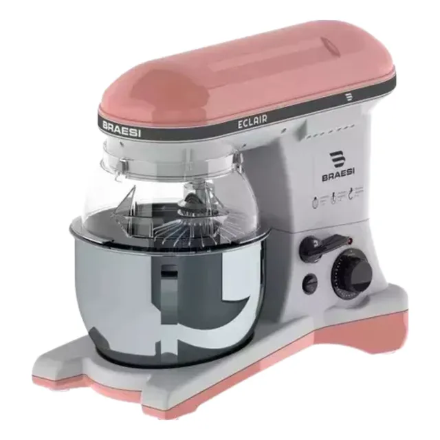 Batedeira Planetária Braesi Eclair Cake Designer Cor Rosa Frequência 50 Hz X 60 Hz 127/220v