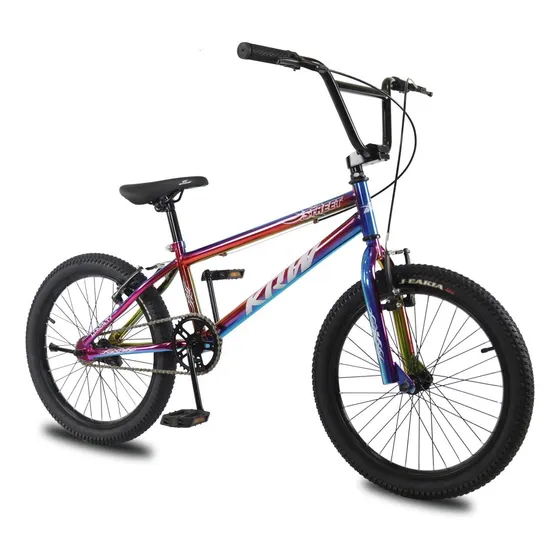 Bicicleta Aro 20 Krw Bmx Cross V-brake Sem Marchas Rainbow