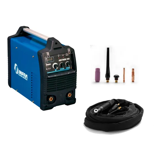 Soldadora Inversora Arctron 250 + Antorcha Recubierta 200a 