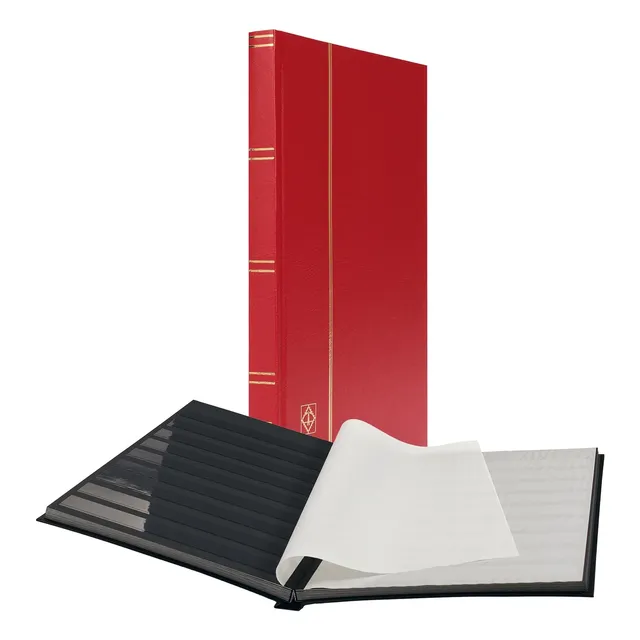 Libro P/ Estampillas Lighthouse, Tapa Dura, 32 Páginas, Rojo