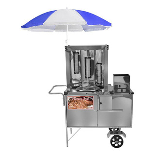 Carrinho De Churrasco Grego Cefaz Inox Com Guarda Sol L19mgs Carrinho De Churrasco Grego Cefaz Inox Com Guarda Sol L19mgs