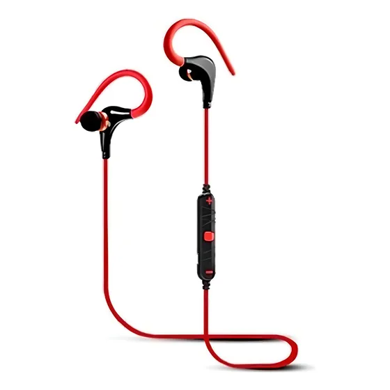 Fone Intra-auricular Elsys Sem Fio Esportivo Vermelho