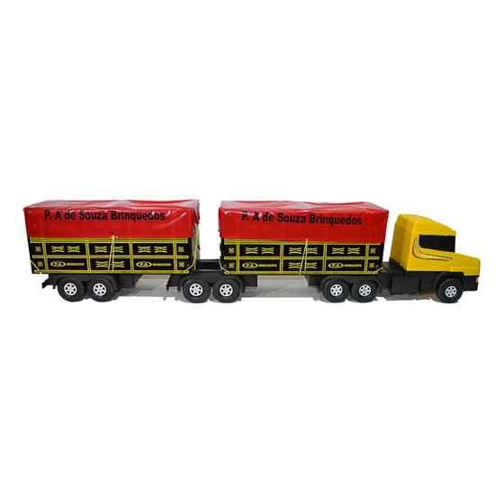 Brinquedo Carrinho Carreta Bitren Caminhão Carroceria 115cm