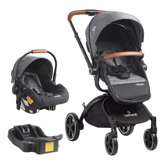 Coche Bebesit Travel System F8006 Gris