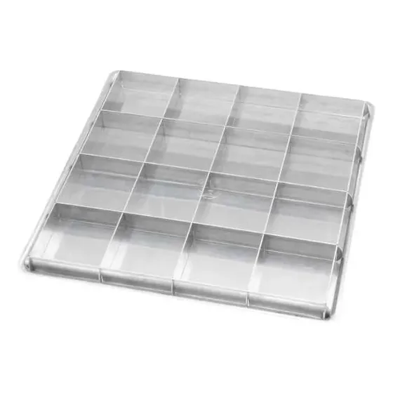 Molde Brownies Aluminio 49 Piezas 4x4x 2.5cm C0517 Caparroz
