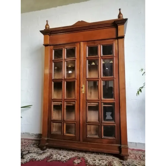 Biblioteca Alacena En Nogal Colonial Estilo Ingles Antigua