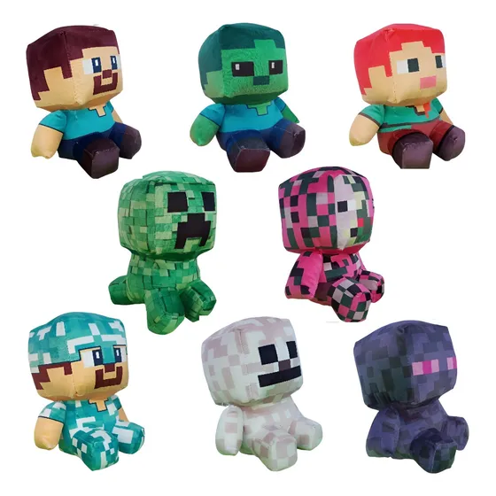 Peluche Minecraft 25cm Steven Crepper Zombie Edermman Roblox