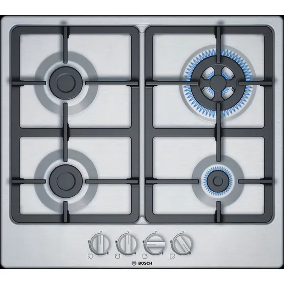 Anafe Con Alimentación A Gas - Bosch Pgh6b5b90 Color Acero