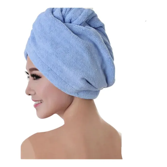 Toalla Mágica Gorro Secado Rápido Cabello Microfibra Colores