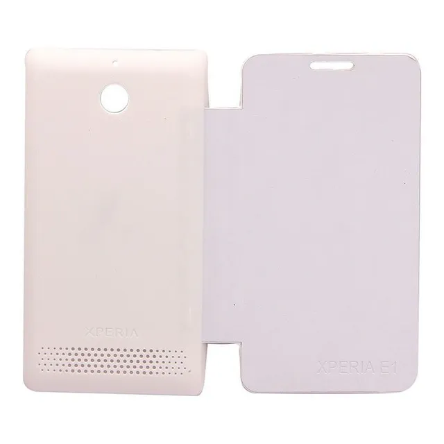 Forro Sony Xperia E1 Flip Tipo Agenda Blanco Semi Cuero Prot