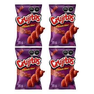 4 Botana Crujitos Flamín'hot 35 Gr C/u 4 Botana Crujitos Flamín'hot 35 Gr C/u