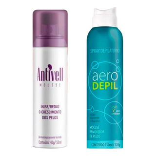 Kit Loção Creme Antivell Plus & Spray Depilatório Aero Depil Kit Loção Creme Antivell Plus & Spray Depilatório Aero Depil