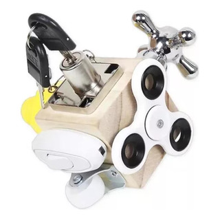Lazhu Brinquedo Sensorial Fidget Montessori-cubo Ocupado Lazhu Brinquedo Sensorial Fidget Montessori-cubo Ocupado