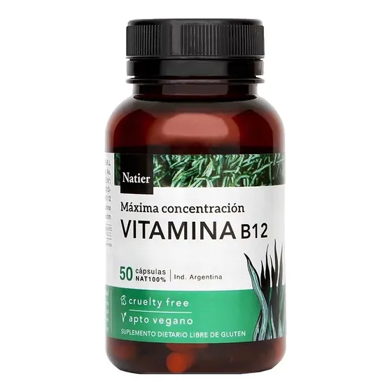 Natier Vitamina B12 X 50 Caps Sabor Neutro