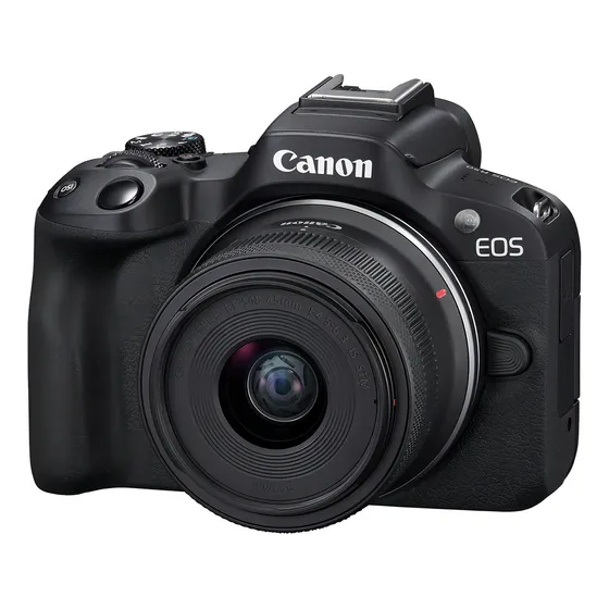 Câmera Digital Canon Eos R50 Com Lente Rf-s 18-45mm Is Stm Preto