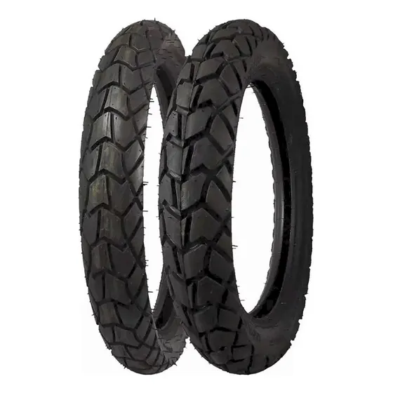 Par Pneu Honda 90/90-19+120/90-17 Viper Tras Largo Maggion