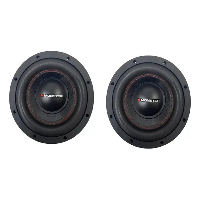 Par Subwoofer 8 PLG Dvc Monster Auto Swe801 1000w Pure Sound Color Negro