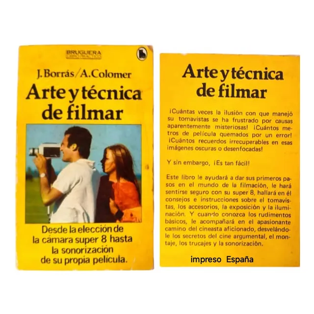 1 Libro Arte De Filmar En Buen Estado Made In España