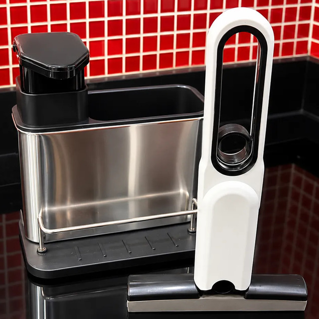 Kit Mini Mop Pia E Porta Detergente Cozinha Organizador Luxo Inox Kit Mini Mop Pia E Porta Detergente Cozinha Organizador Luxo Inox