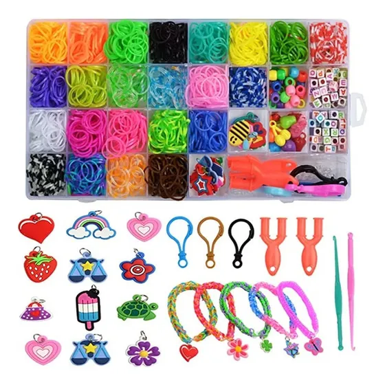1500pcs Bandas De Borracha Tear Pulseira Diy Conjunto De Fer
