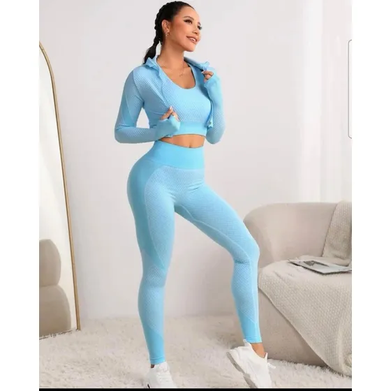 Conjunto Deportivo Shein De Licra Para Mujer