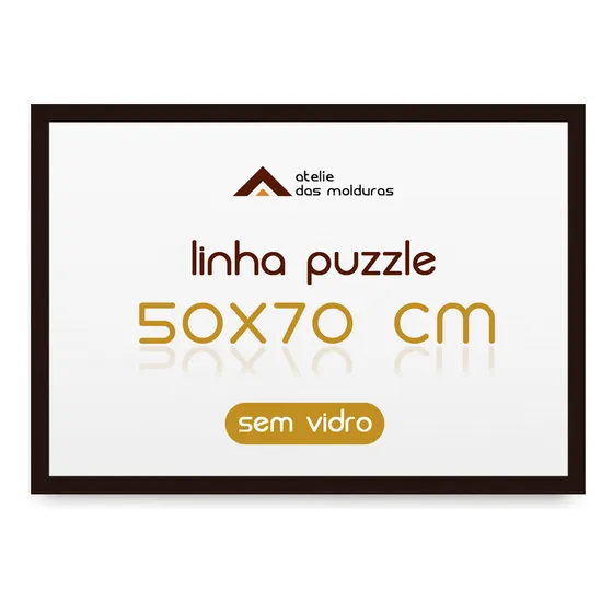 Moldura 50x70 Quebra Cabeça Grow Puzzle 1000 Pçs Sem Vidro
