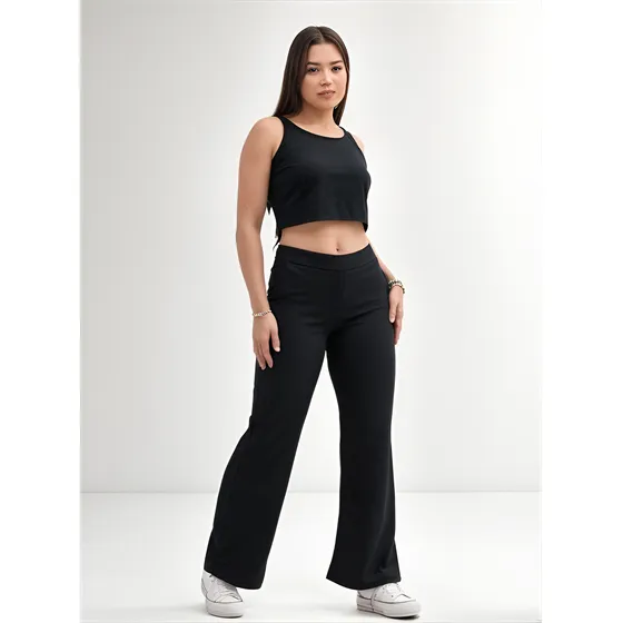 Conjunto Moda Total Boreal Gun Mujer Top Palazzo Fashion