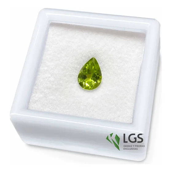 Peridoto Corte Pera 100% Natural Pakistaní Calidad 1 Pz 