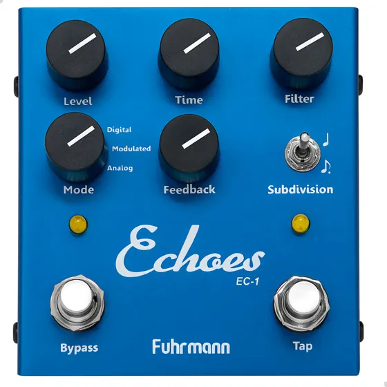 Pedal De Efeito Digital Echoes Ec01 Fuhrmann Cor Azul