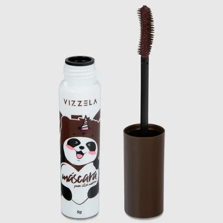 Máscara De Cílios Big No Panda Brown Vizzela Cor Marrom