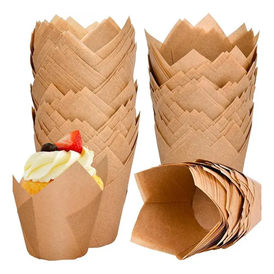Mini Tulipa Copos De Cozimento Forros De Cupcake Para, 120 U