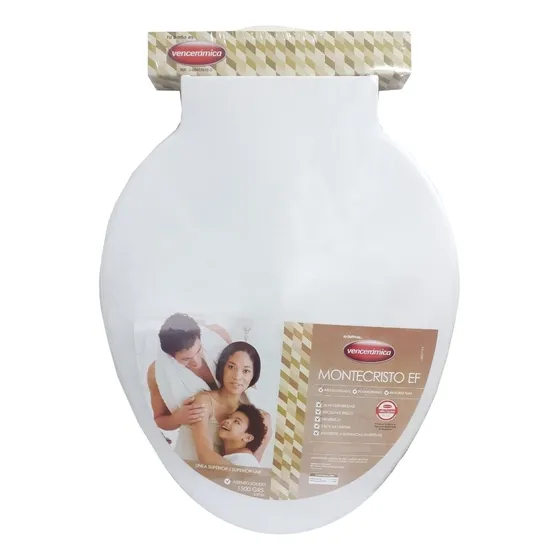 Asiento Tapa Sanitario Montecrist Elongado Blanco Venceramic